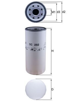 Mahle OC 282 Oil Filter