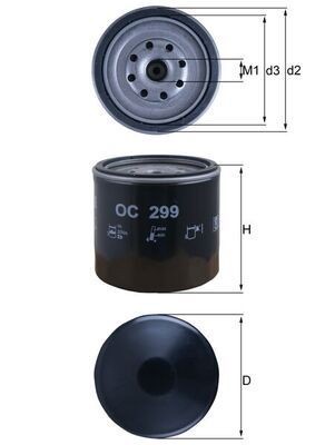 Mahle OC 299 Oil Filter