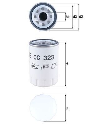 Mahle OC 323 Oil Filter