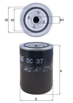 Mahle OC 37 Oil Filter