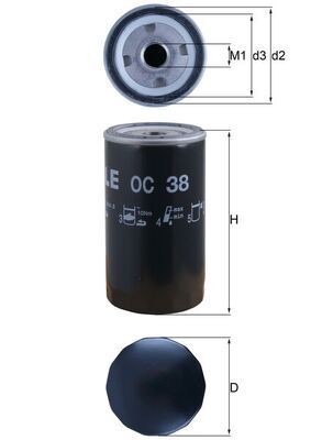 Mahle OC 38 Oil Filter