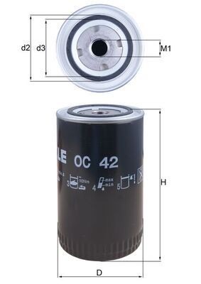 Mahle OC 42 Oil Filter