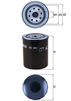 Mahle OC 581 Oil Filter