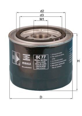 Mahle OC 77 Oil Filter