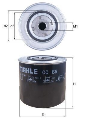 Mahle OC 86 Oil Filter