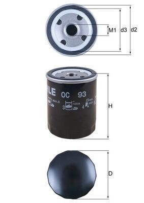Mahle OC 93 Oil Filter