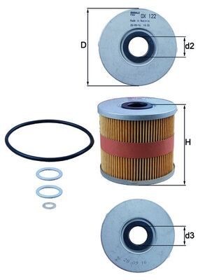 Mahle OX 122D Oil Filter
