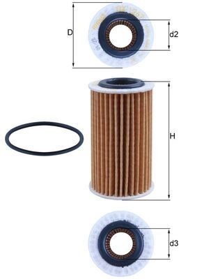 Mahle OX 1267D Oil Filter