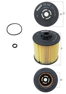 Mahle OX 1312D Oil Filter