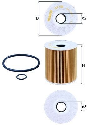 Mahle OX 156D1 Oil Filter