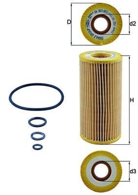 Mahle OX 383D Oil Filter