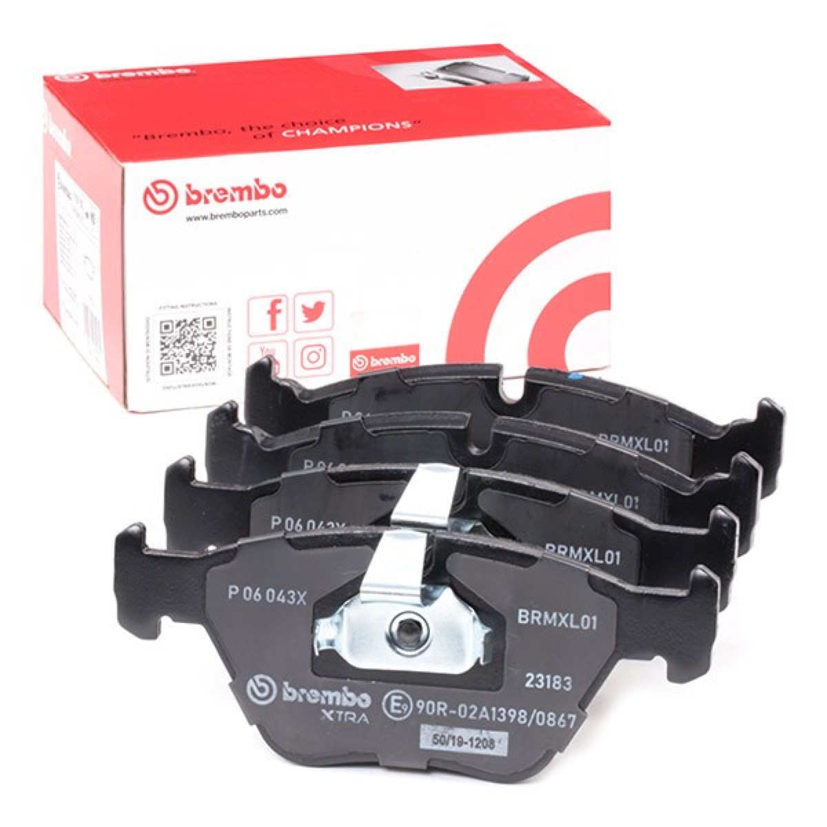 Brembo Xtra P 06 043X Brake Pad Set — Front