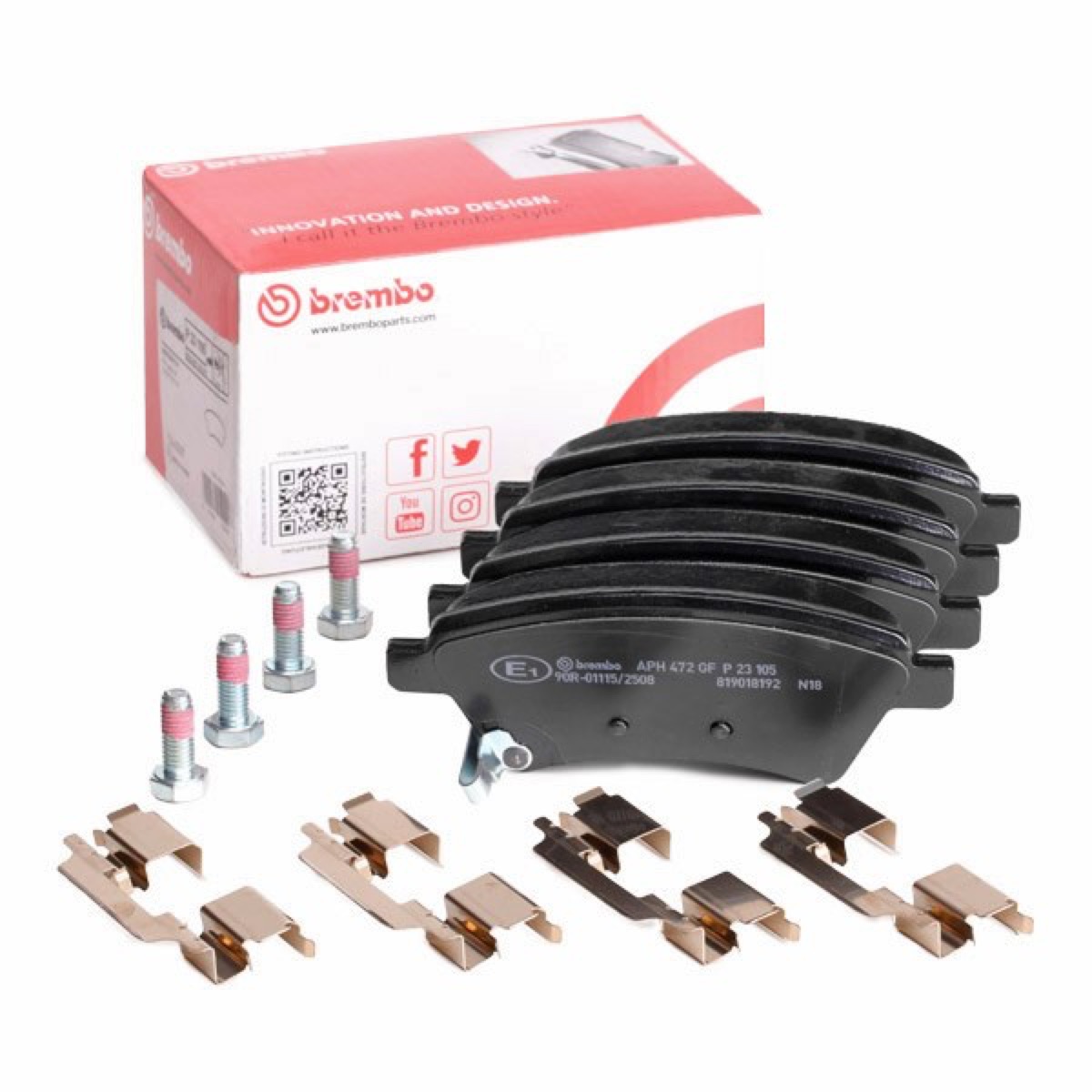 Brembo Prime P 23 105 Brake Pad Set — 132mm