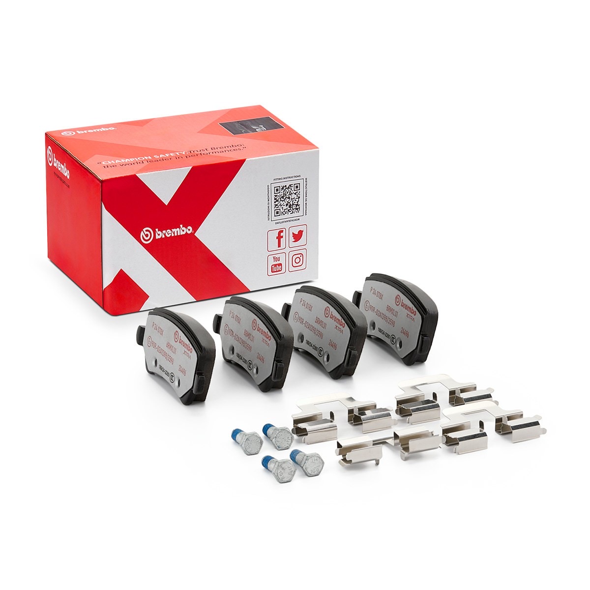 Brembo Xtra P 24 078X Brake Pad Set — 107mm