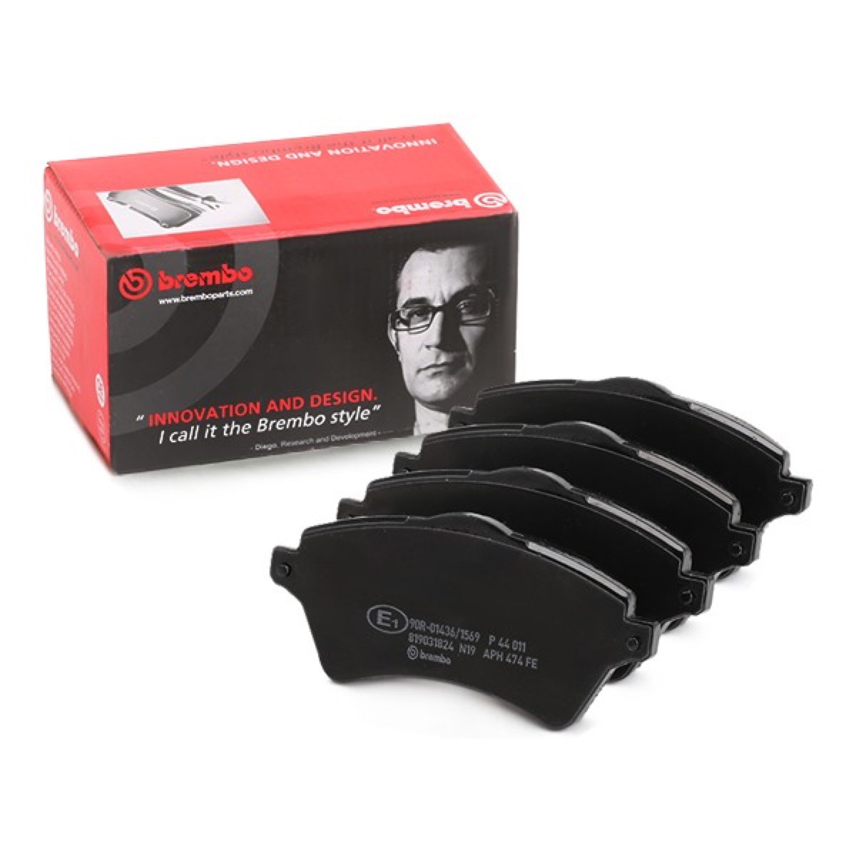 Brembo Prime P 44 011 Brake Pad Set — 132mm