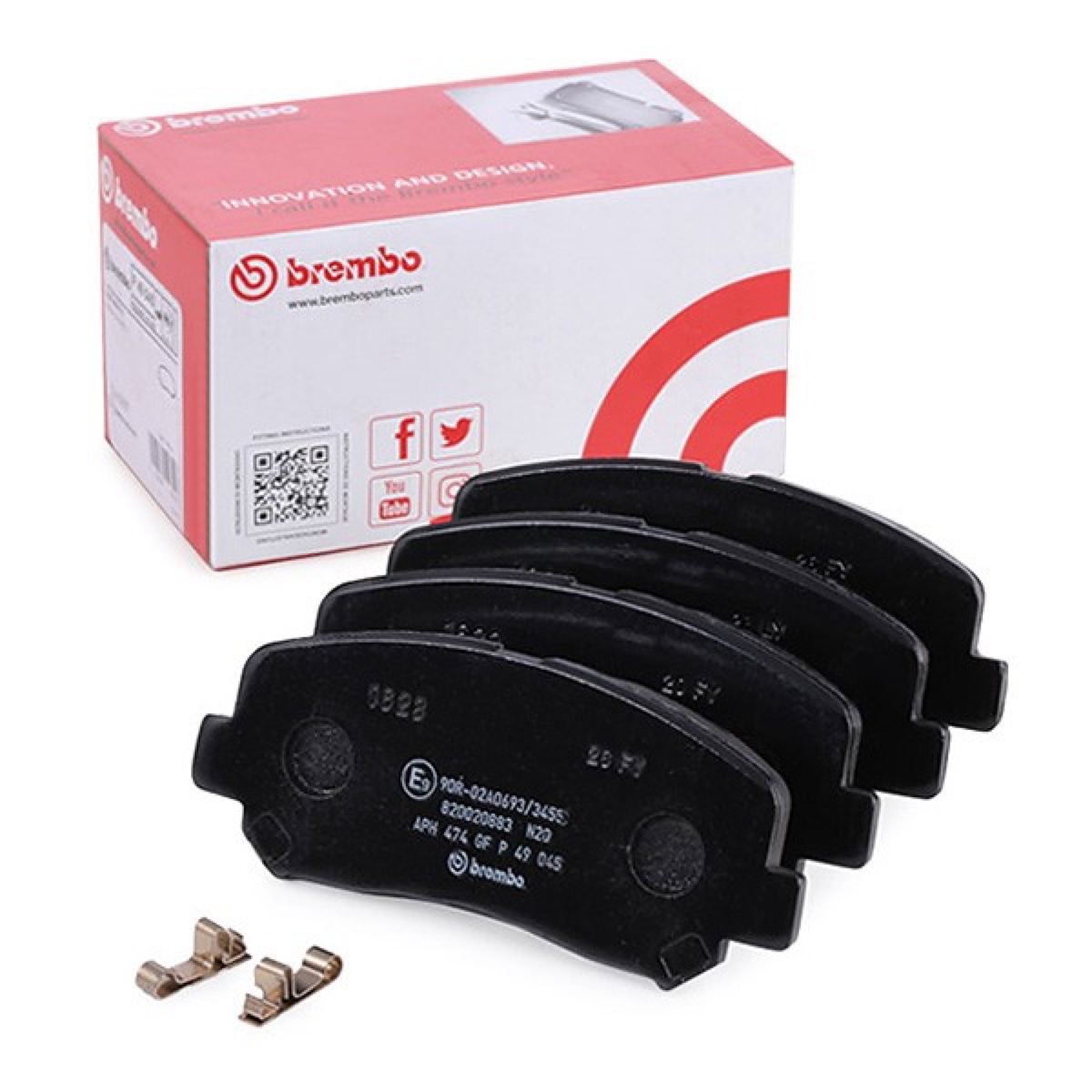 Brembo Prime P 49 045 Brake Pad Set — Front 142mm