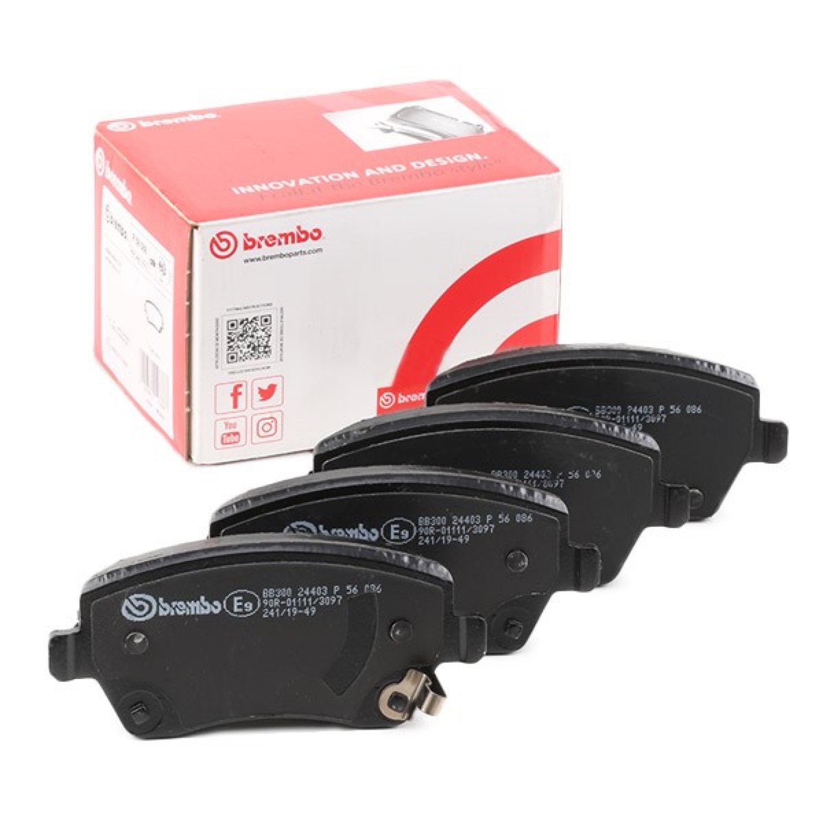 Brembo Prime P 56 086 Brake Pad Set — 116mm