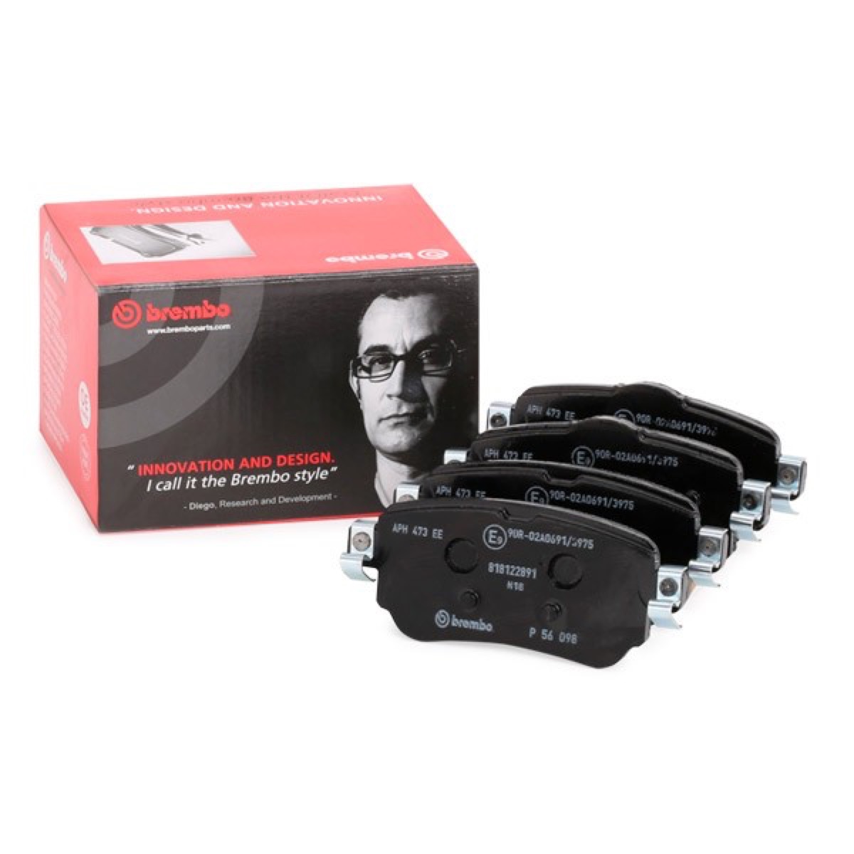 Brembo Prime P 56 098 Brake Pad Set — Rear 104mm