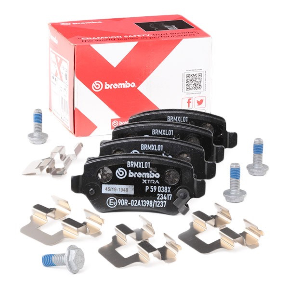 Brembo Xtra P 59 038X Brake Pad Set — Rear 96mm