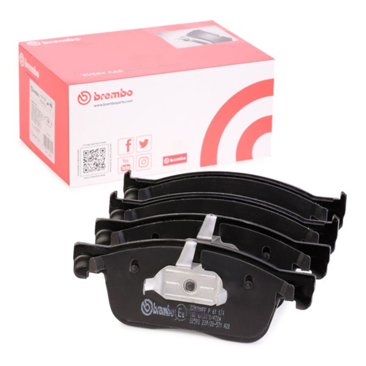 Brembo Prime P 61 134 Brake Pad Set — Front 180mm