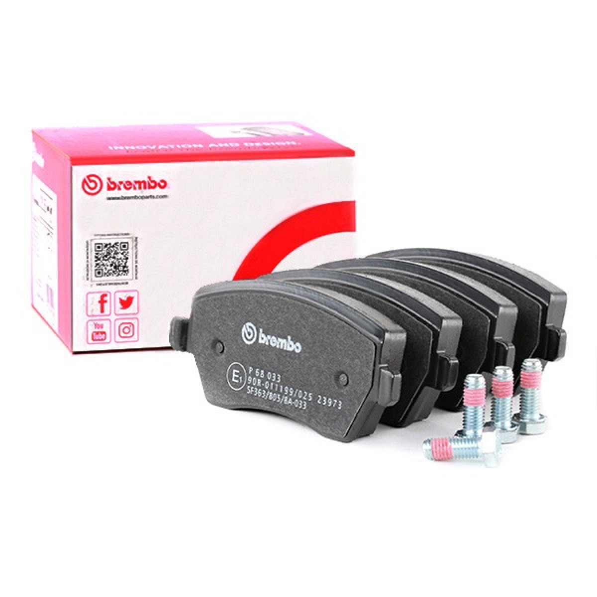 Brembo Prime P 68 033 Brake Pad Set — Front 116mm
