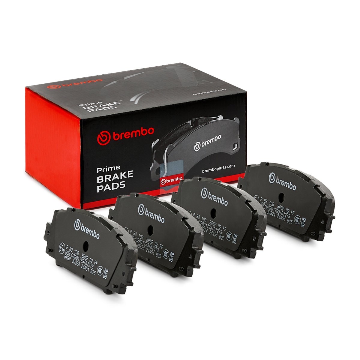Brembo Prime P 83 106 Brake Pad Set — 123mm