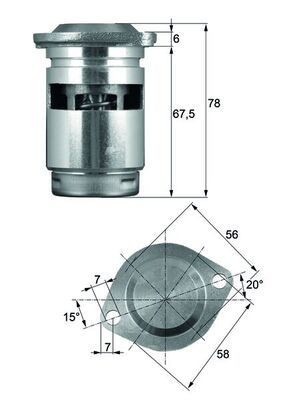 Mahle TO 1 83 Thermostat, Oil Cooling