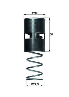 Mahle TO 2 83 Thermostat, Oil Cooling
