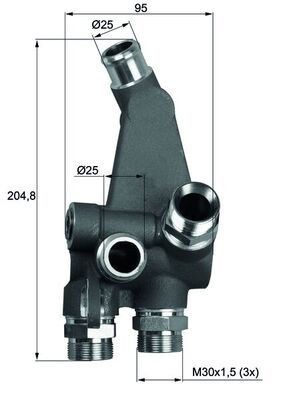 Mahle TO 3 83 Thermostat, Oil Cooling