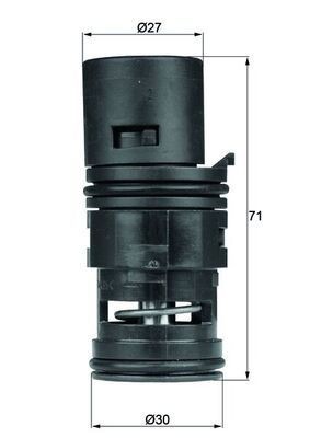 Mahle TO 7 75 Thermostat, Oil Cooling