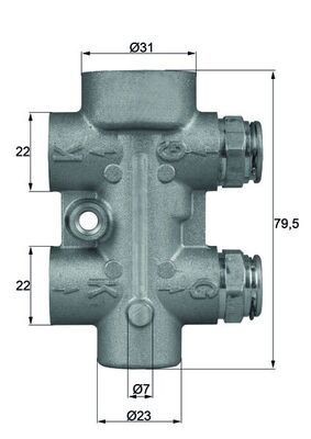 Mahle TO 8 80 Thermostat, Oil Cooling