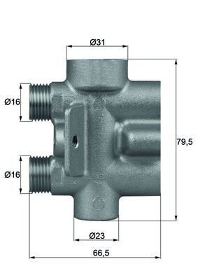 Mahle TO 9 75 Thermostat, Oil Cooling