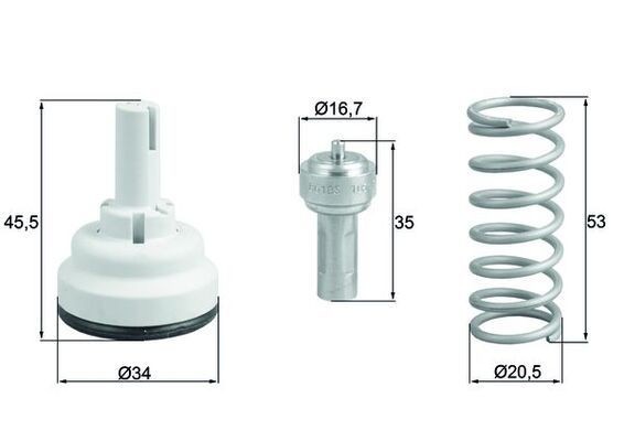 Mahle TX 182 87D Thermostat