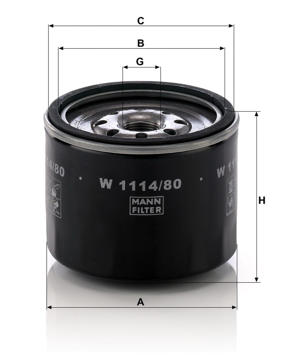 Mann-Filter W 1114/80 Oil Filter