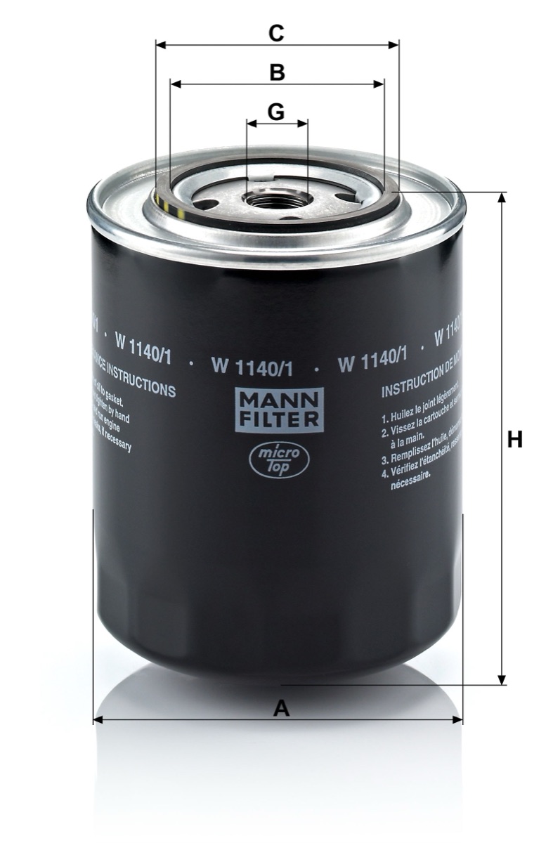 Mann-Filter W 1140/1 Oil Filter