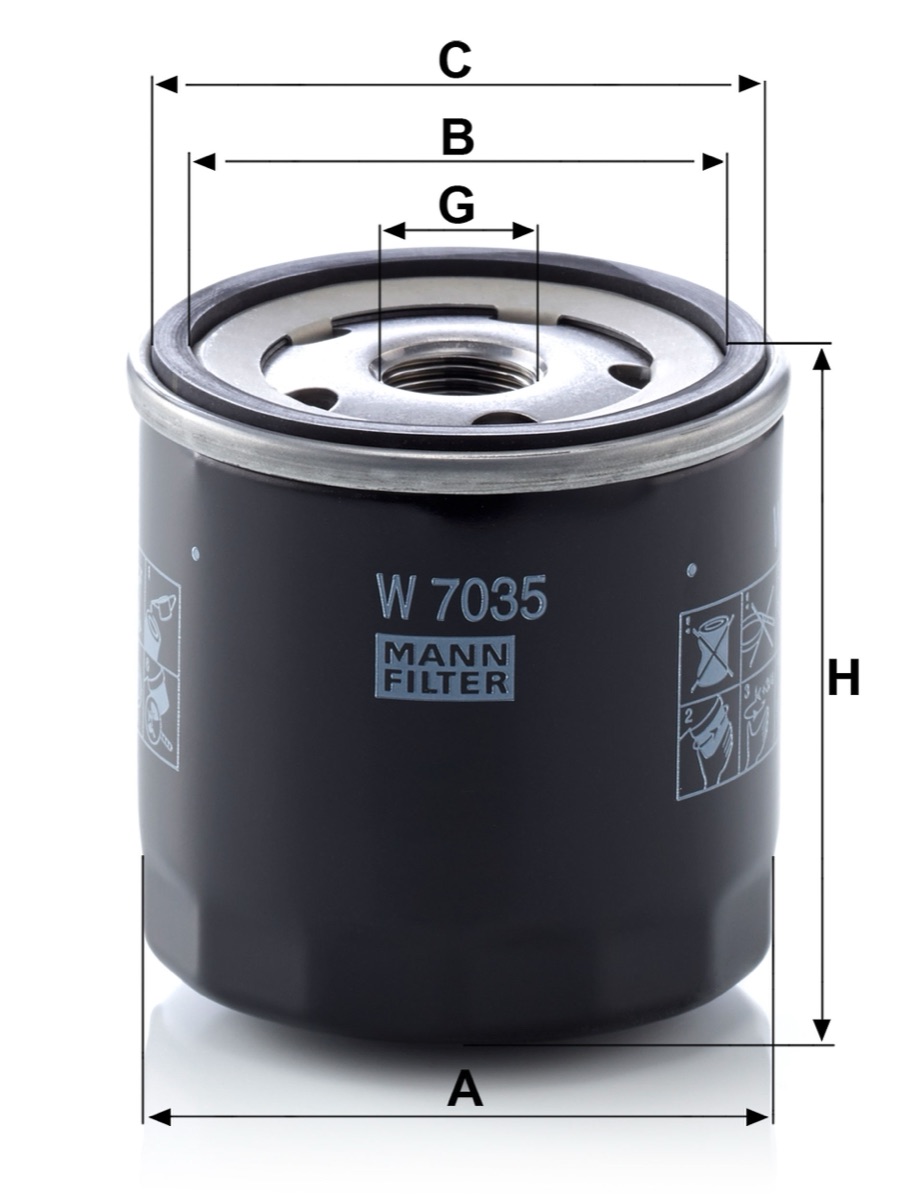 Mann-Filter W 7035 Oil Filter