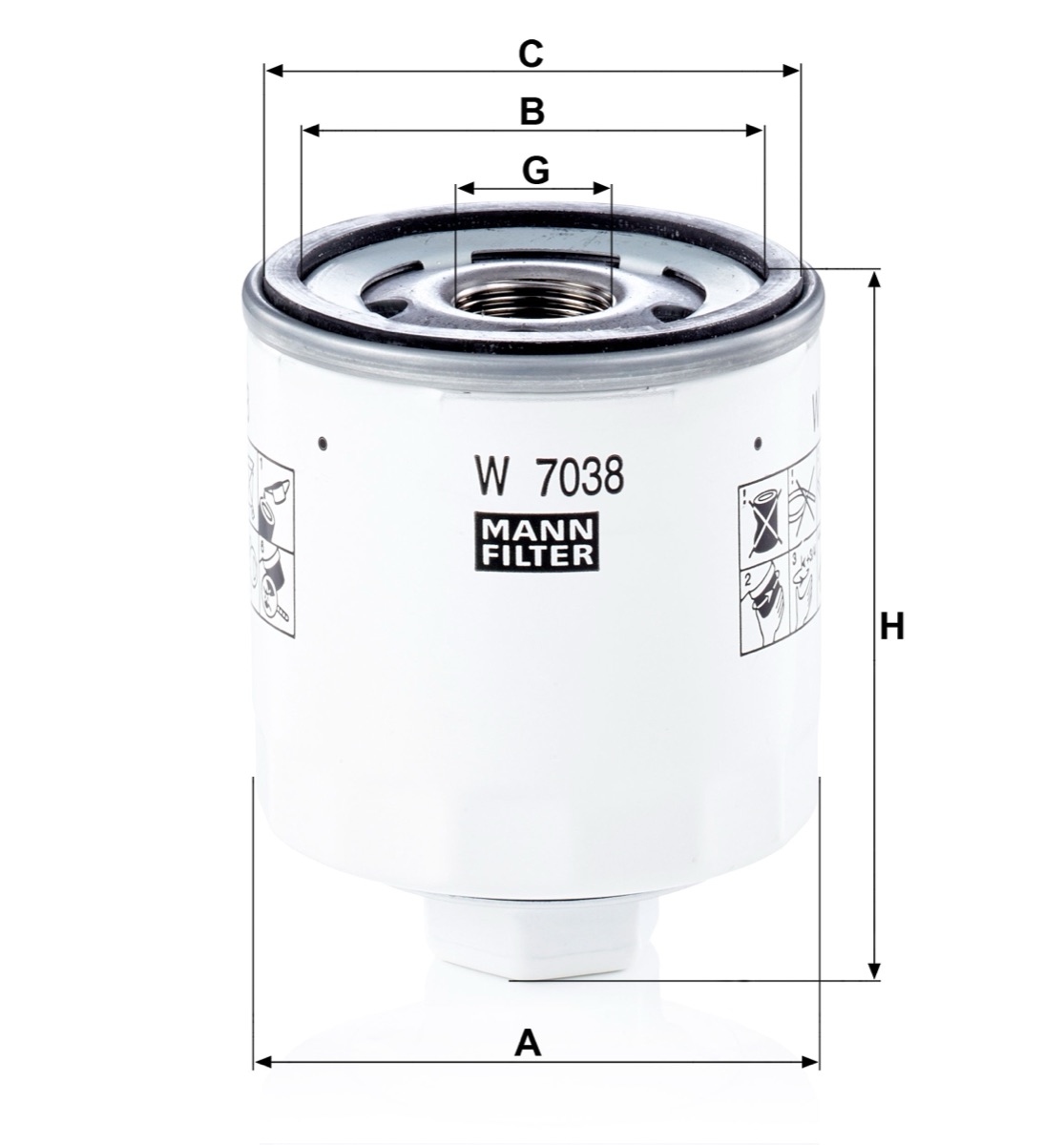 Mann-Filter W 7038 Oil Filter