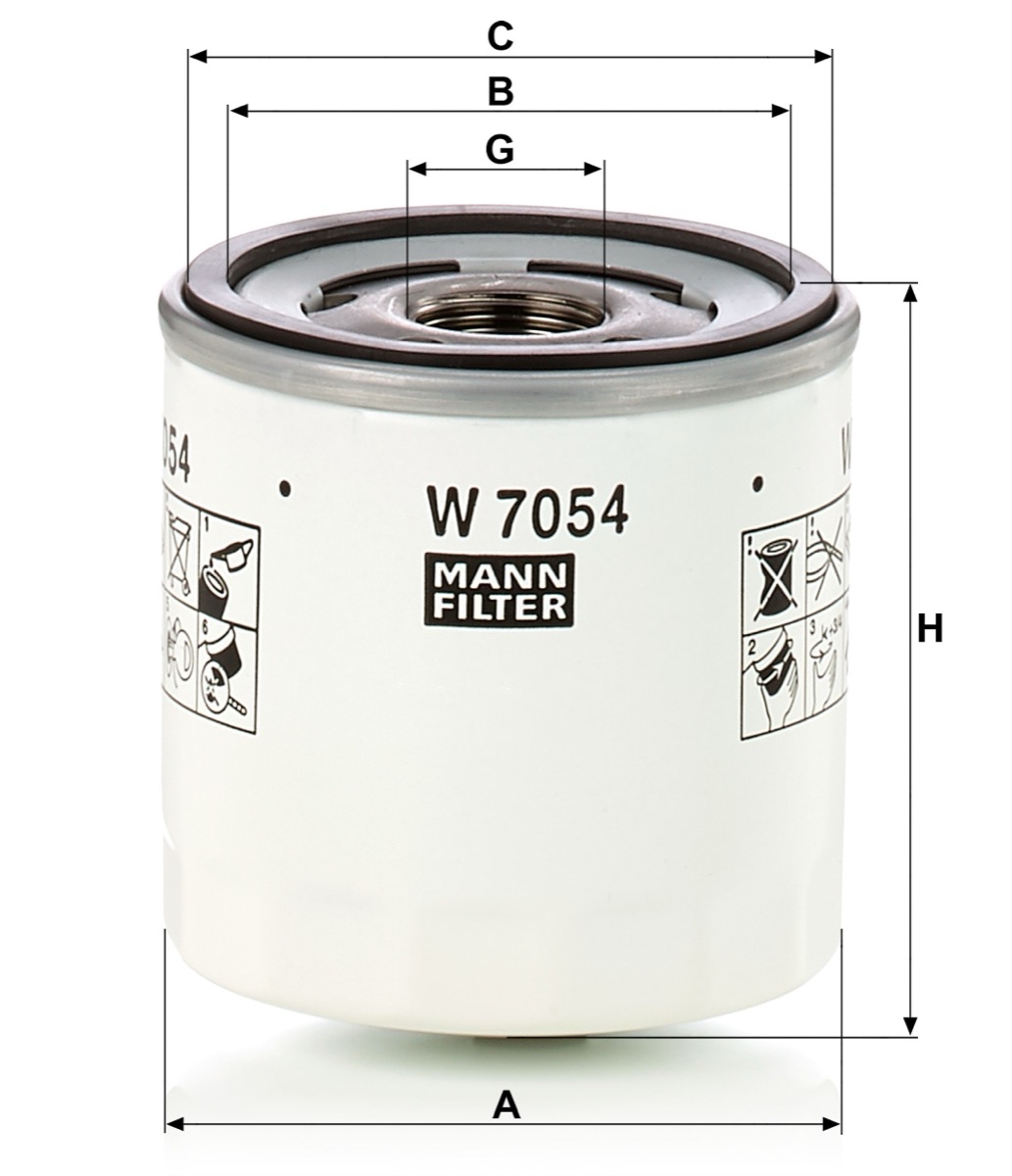 Mann-Filter W 7054 Oil Filter