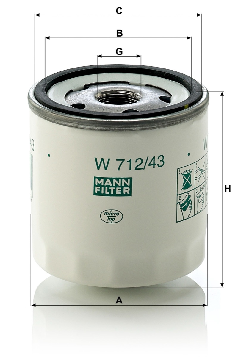 Mann-Filter W 712/43 Oil Filter