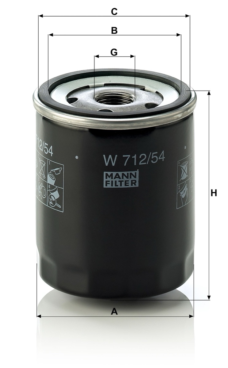 Mann-Filter W 712/54 Oil Filter