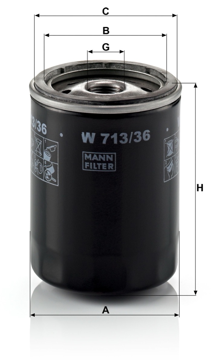 Mann-Filter W 713/36 Oil Filter