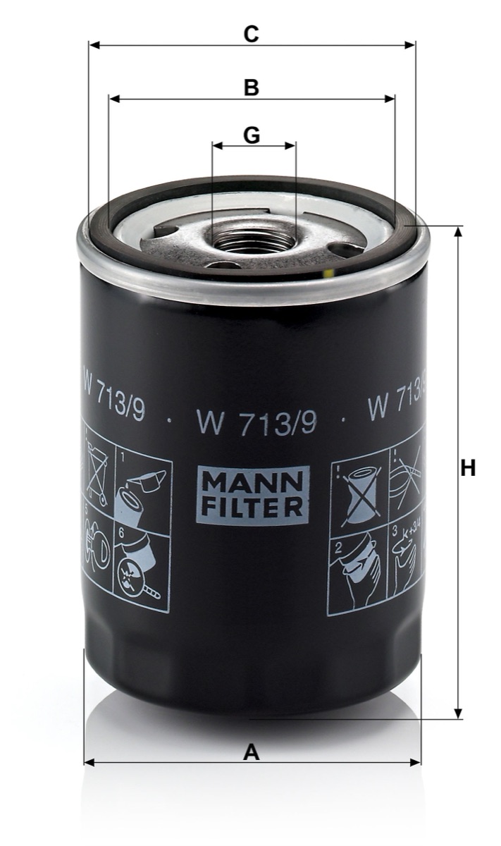 Mann-Filter W 713/9 Oil Filter