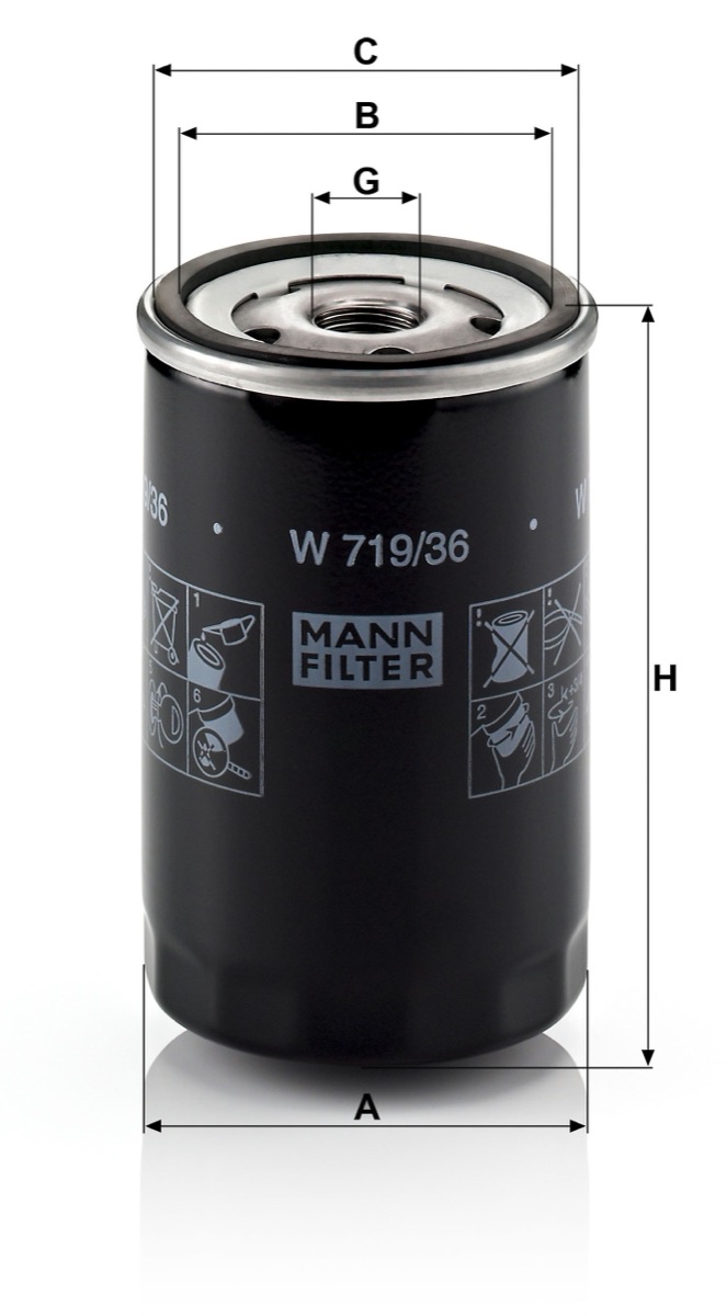 Mann-Filter W 719/36 Oil Filter