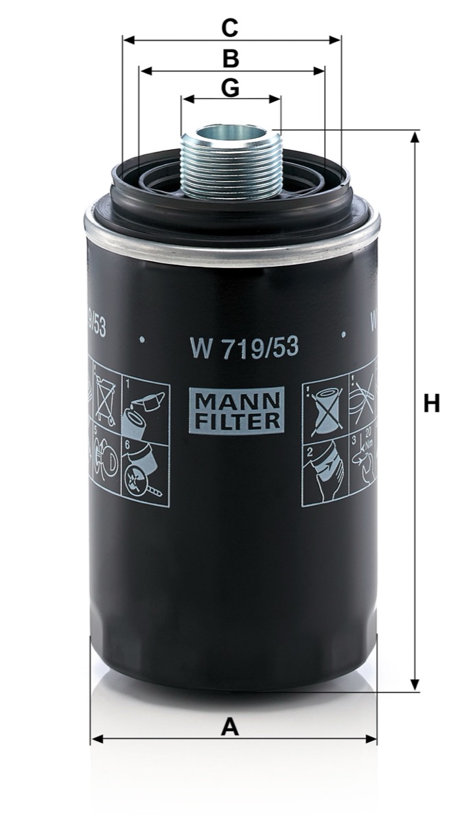 Mann-Filter W 719/53 Oil Filter