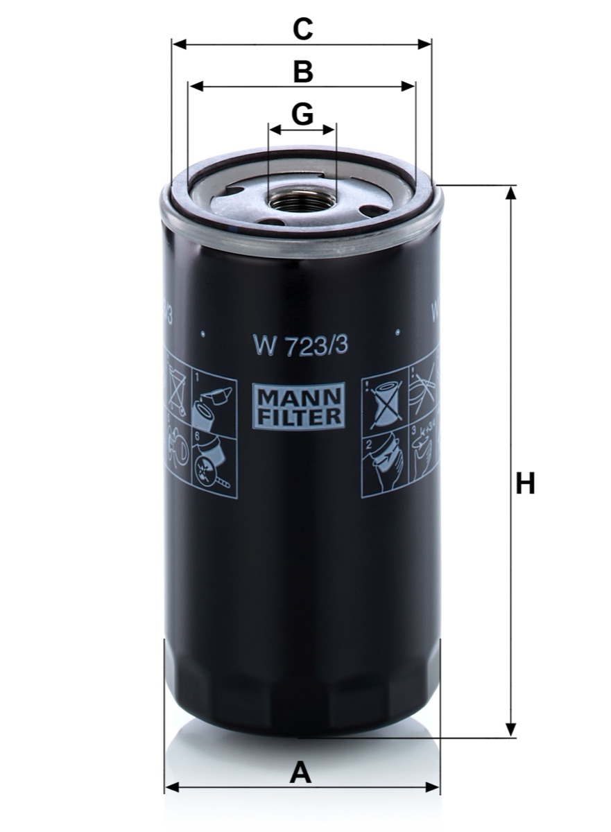 Mann-Filter W 723/3 Oil Filter