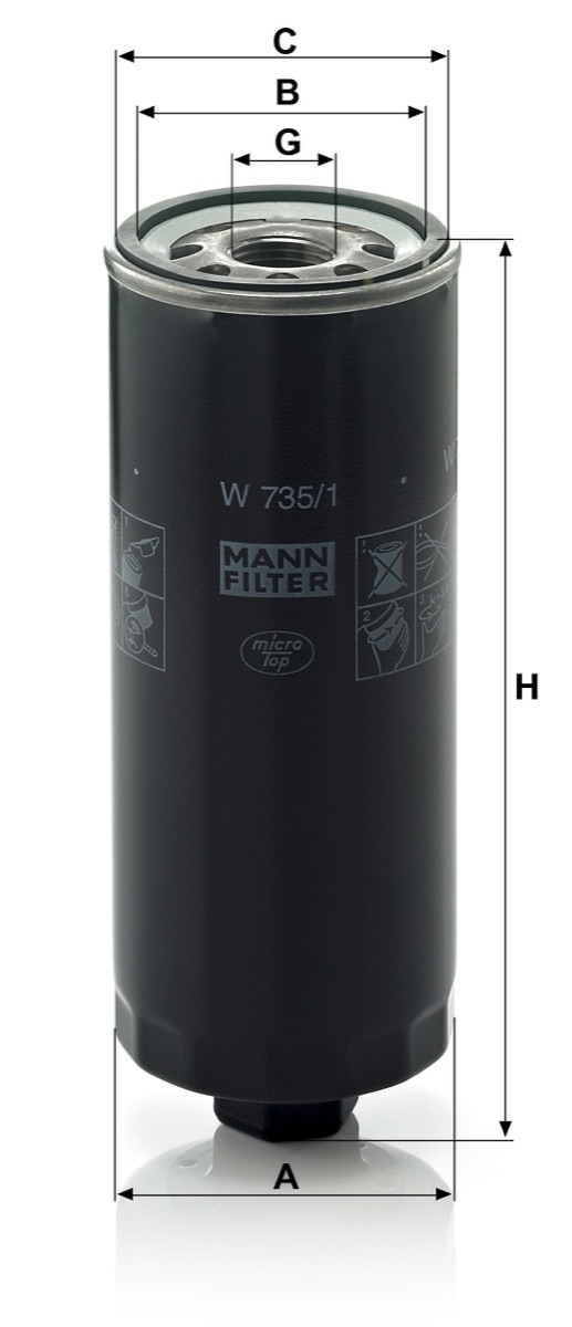Mann-Filter W 735/1 Oil Filter