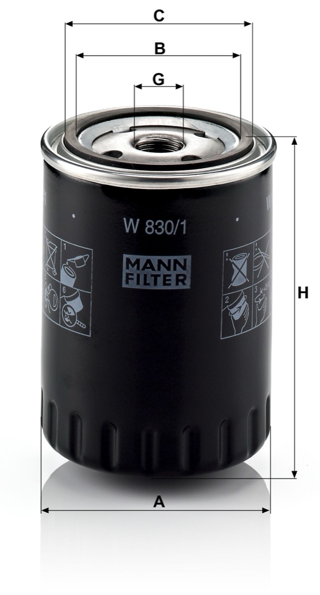 Mann-Filter W 830/1 Oil Filter