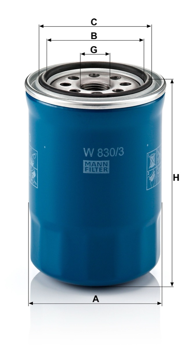 Mann-Filter W 830/3 Oil Filter