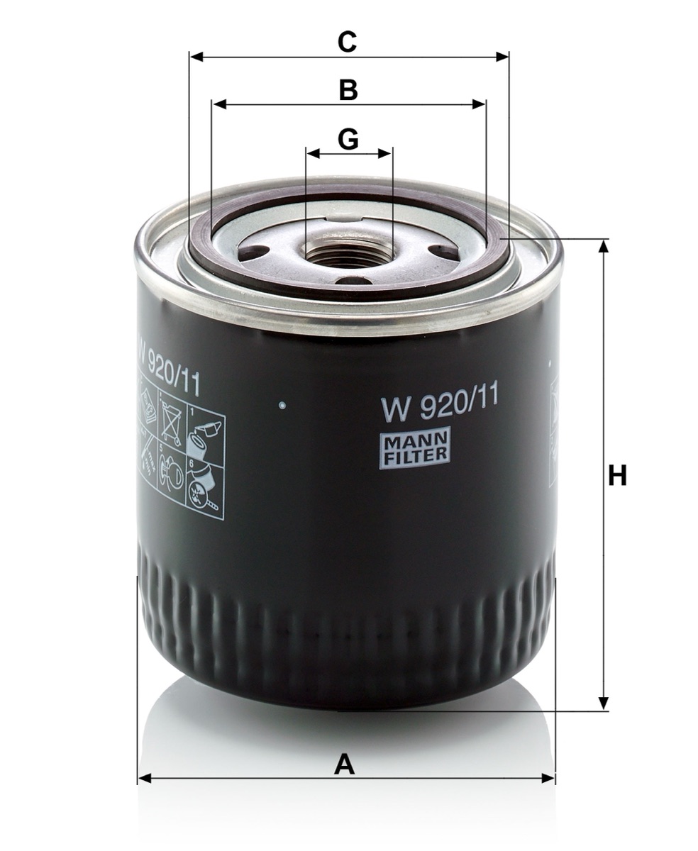 Mann-Filter W 920/11 Oil Filter