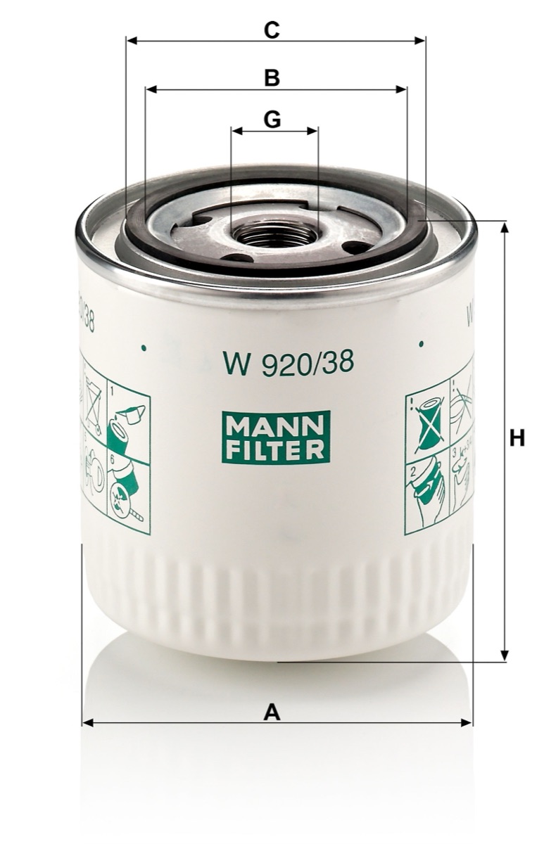 Mann-Filter W 920/38 Oil Filter